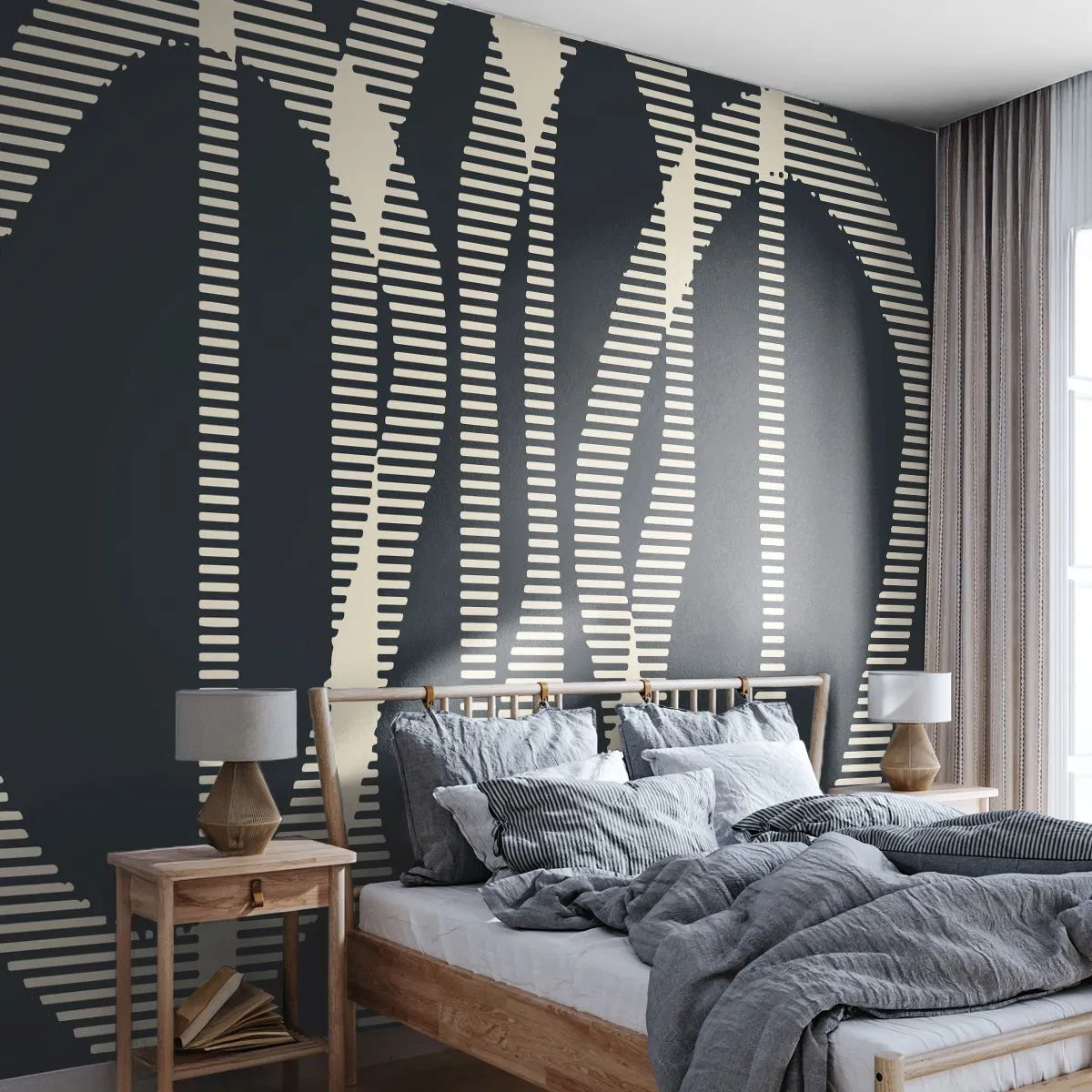Självhäftande Fototapet Deluxe Sticker - Försök att bryta mörkret - Abstraktion, Bit, Modernt mönster - 250x175 cm