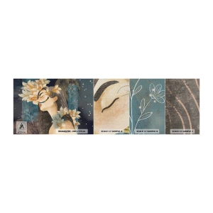 Provbit av fototapet Premium Canvas - Sagan om drottning med liljor - Abstraktion, Kvinna, Blommor - 100x30 cm