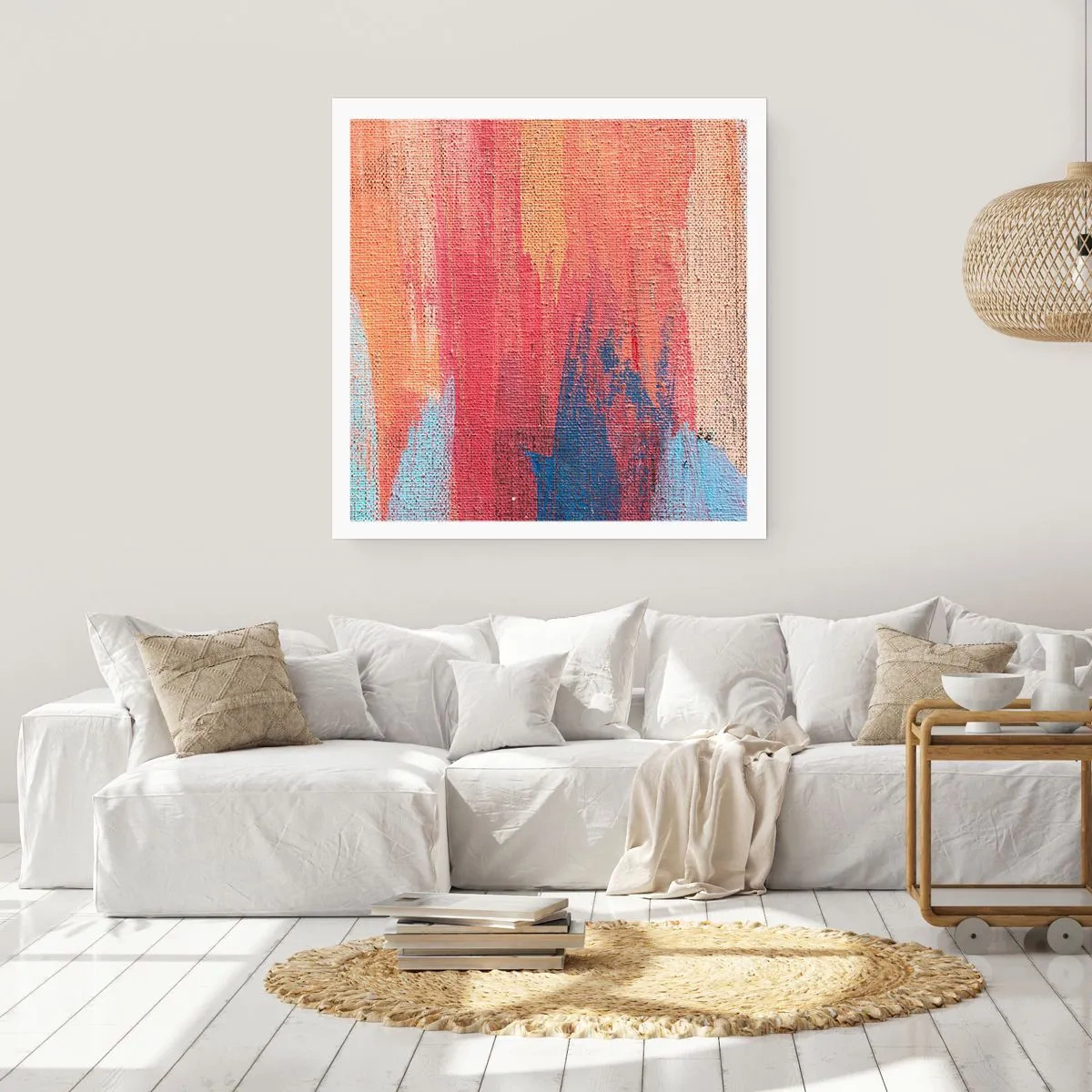 Affisch - Rinnande regnbåge - 60x60 cm