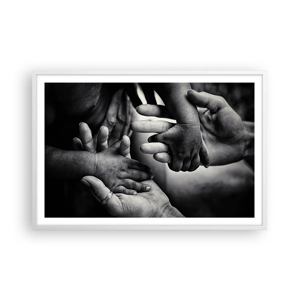 Affisch i vit ram - Att vara människa - 91x61 cm