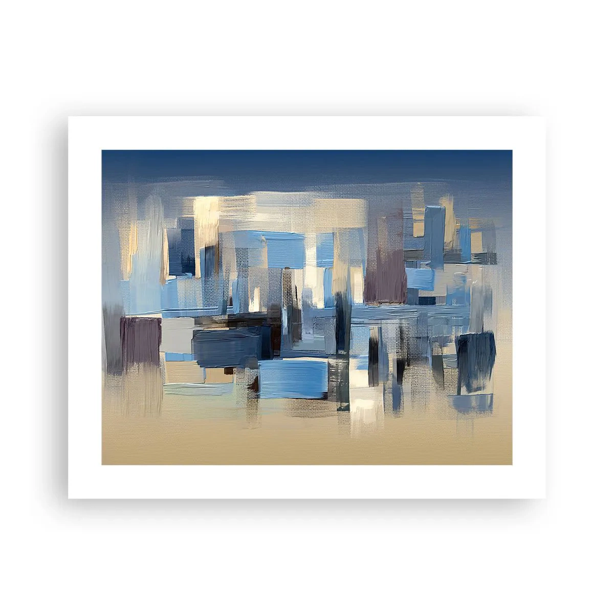 Affisch - Blå konstruktion - 50x40 cm