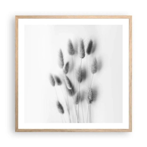 Affisch i ram av ljusek - Fluffigt gräs - 60x60 cm