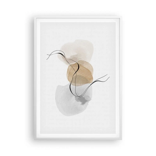 Affisch i vit ram - Luftpärlor - 70x100 cm