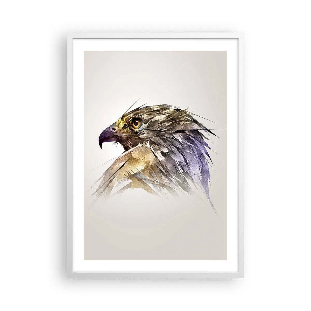 Affisch i vit ram - En kämpes porträtt - 50x70 cm