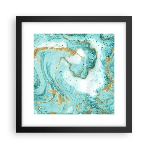 Affisch i svart ram - Under stora vågen från Edo-tiden - 30x30 cm