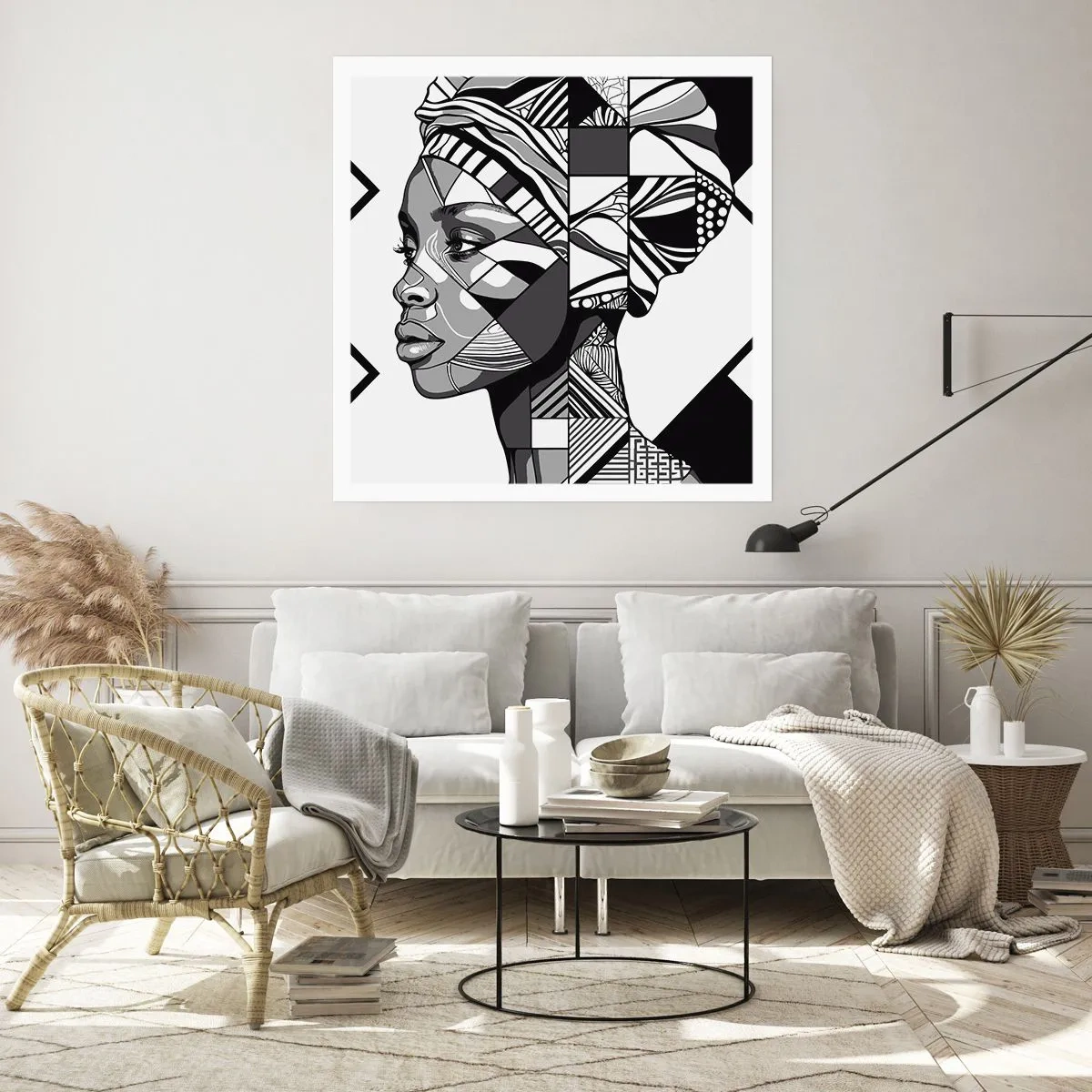 Affisch - Etniskt porträtt - 40x40 cm