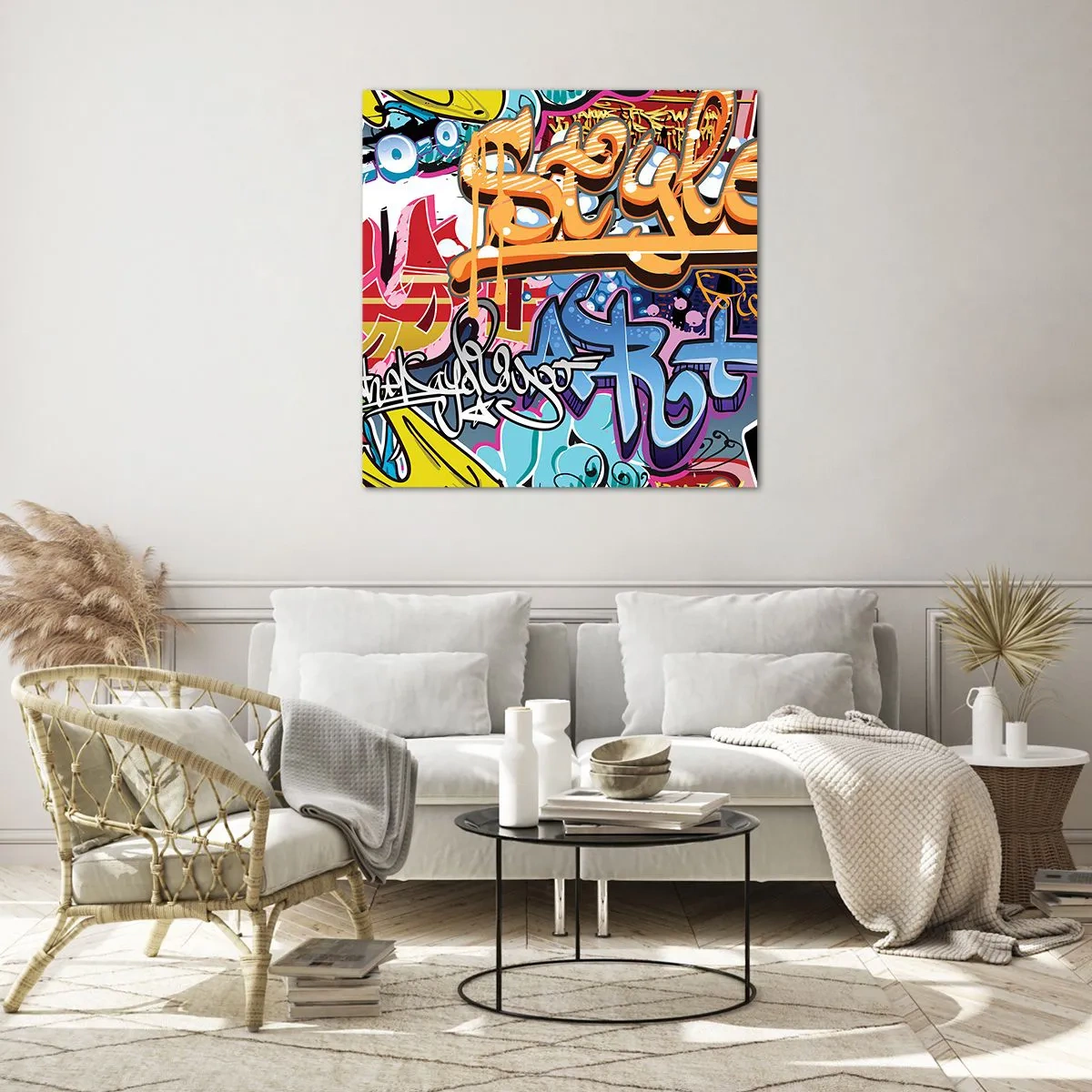 Glastavla - Bild på glas - Muralmålning... - 40x40 cm