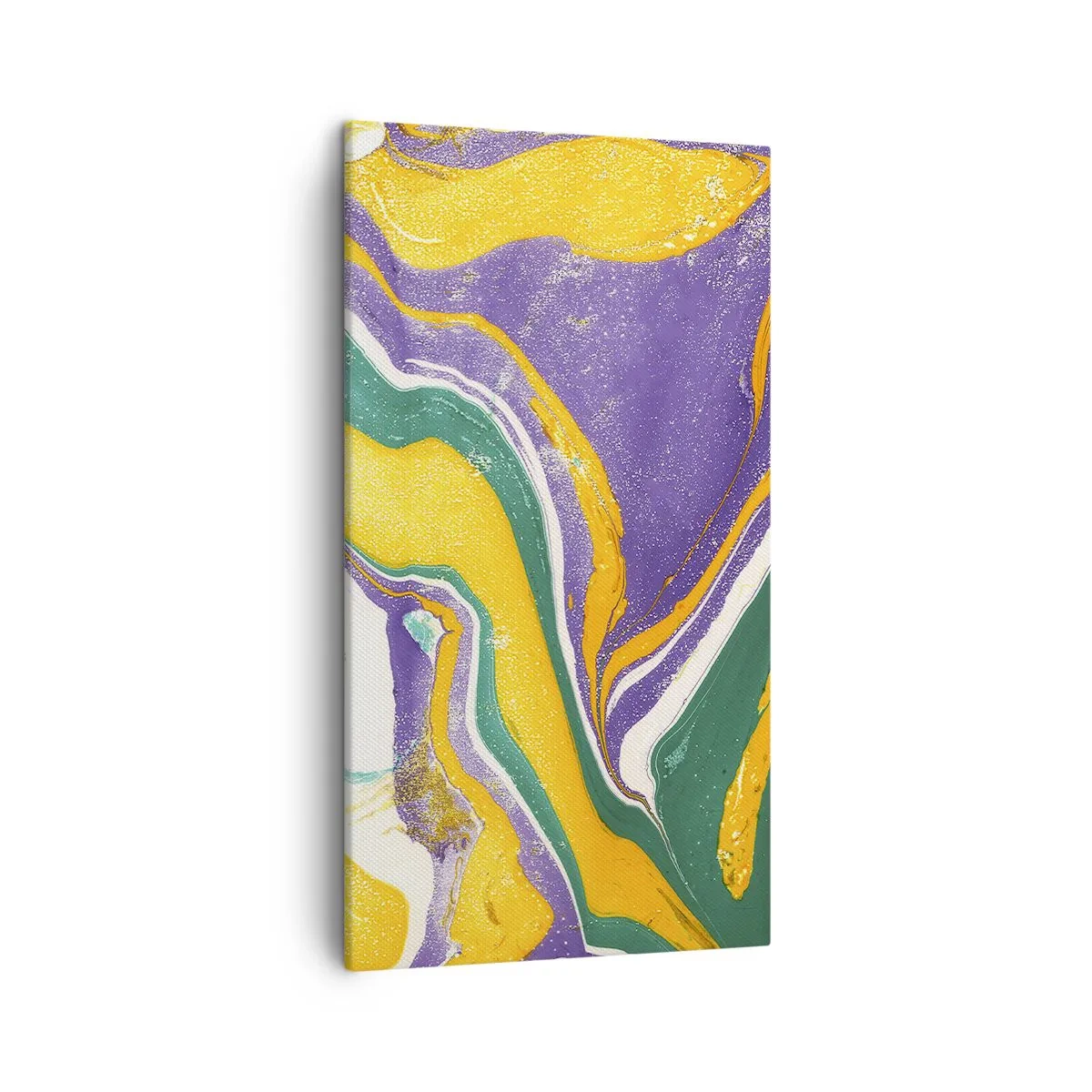 Canvastavla - Bild på duk - Färgvågor - 45x80 cm