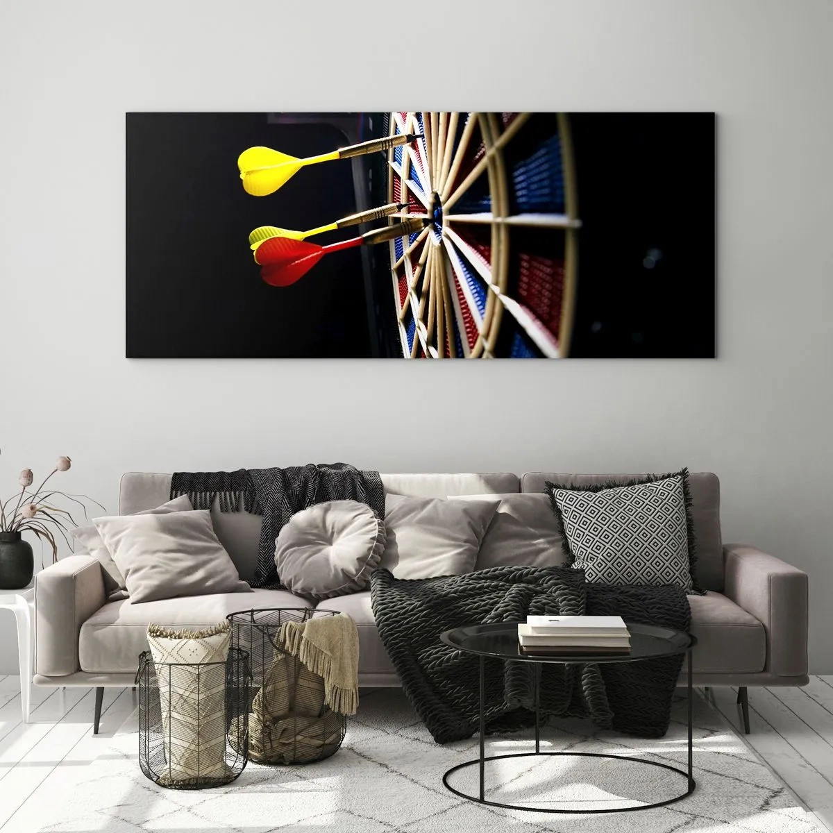 Glastavla - Bild på glas - Mitt i prick - 100x40 cm