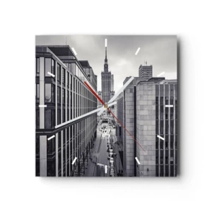 Väggklocka - Klocka på glas - Warszawadalen - 30x30 cm