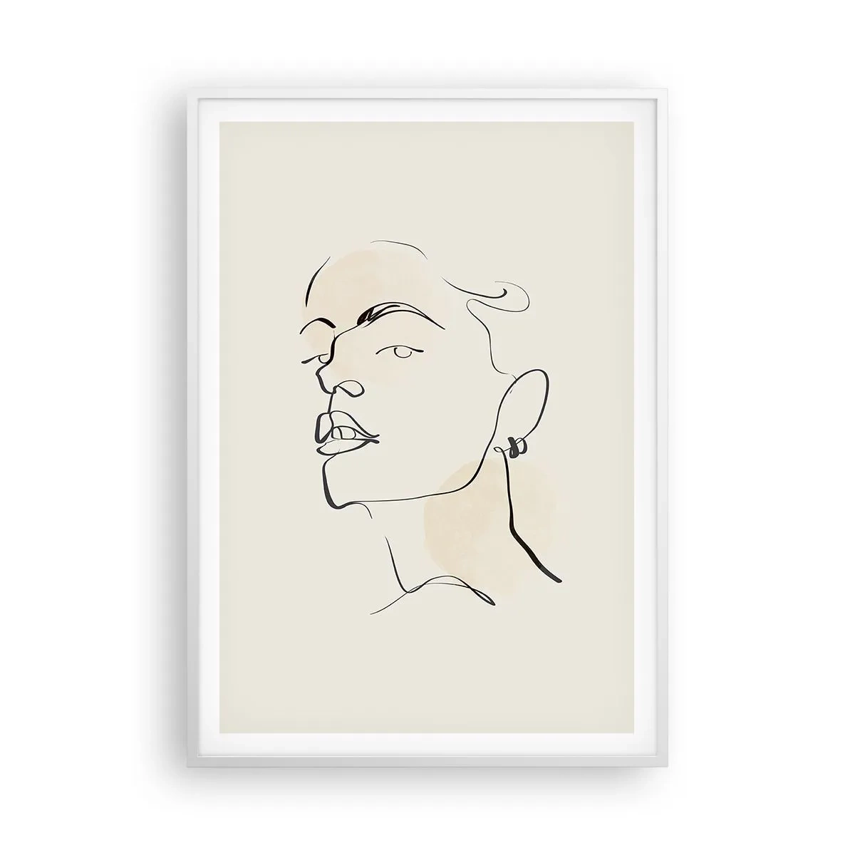 Affisch i vit ram - Stolt blick - 70x100 cm