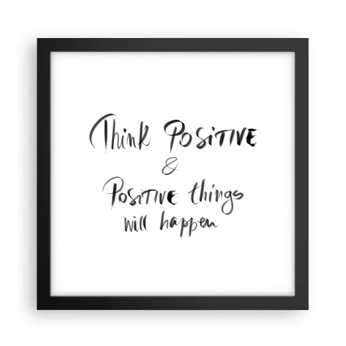 Affisch i svart ram - Hur ska man leva? - 30x30 cm