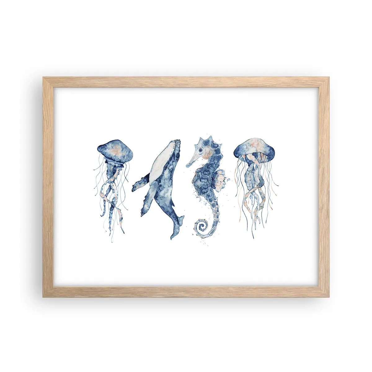 Affisch i ram av ljusek - Havets under - 40x30 cm