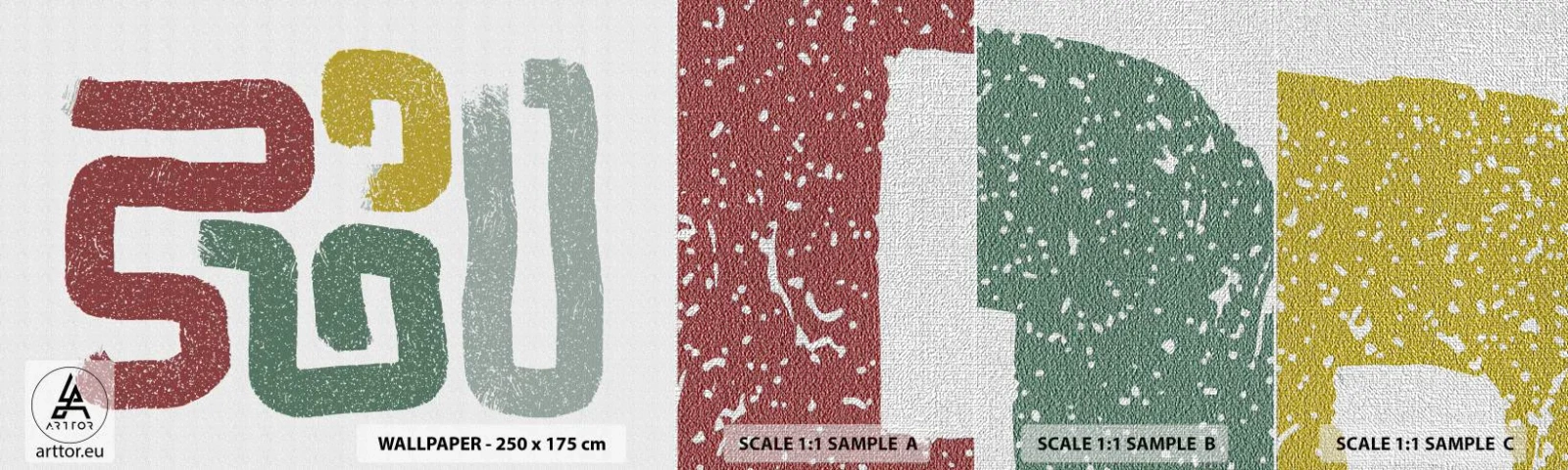 Provbit av fototapet Premium Canvas - På ett okänt språk - Bit, Minimalism, Rullar runt - 100x30 cm