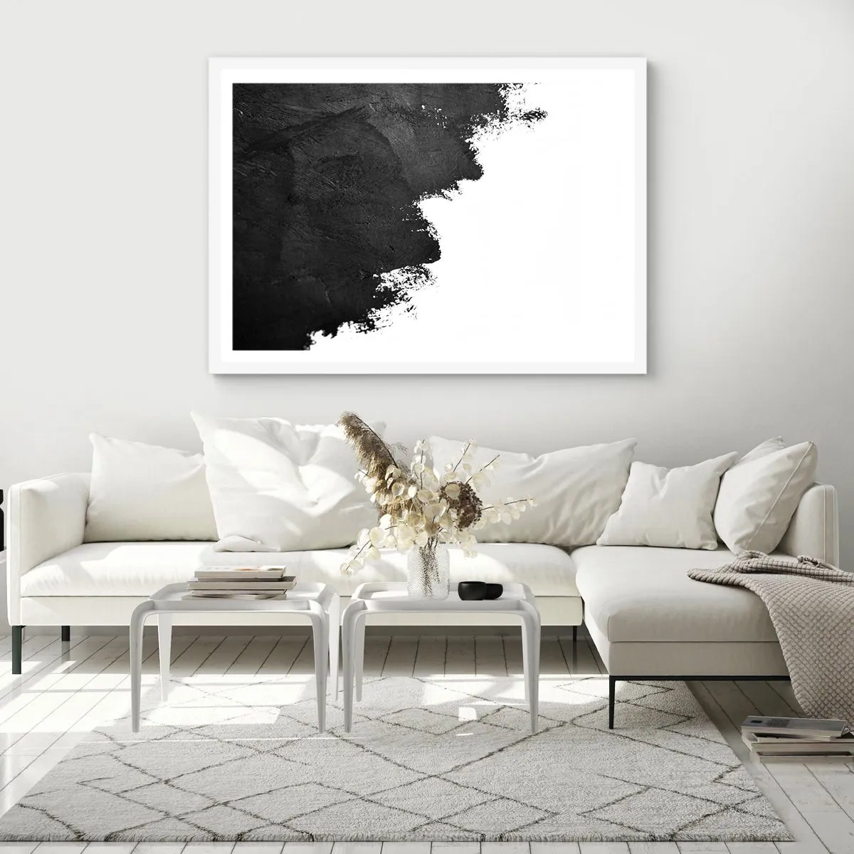 Affisch i vit ram - Element: jord - 50x40 cm