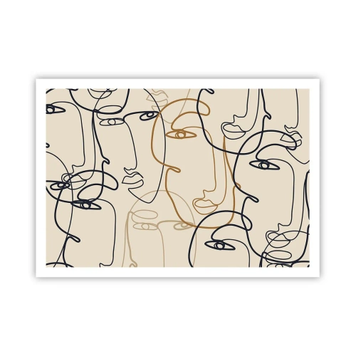Affisch - Mångfaldigad porträtt - 100x70 cm