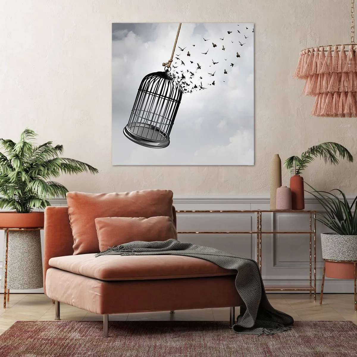 Canvastavla - Bild på duk - Tro...Hopp...Frihet! - 30x30 cm