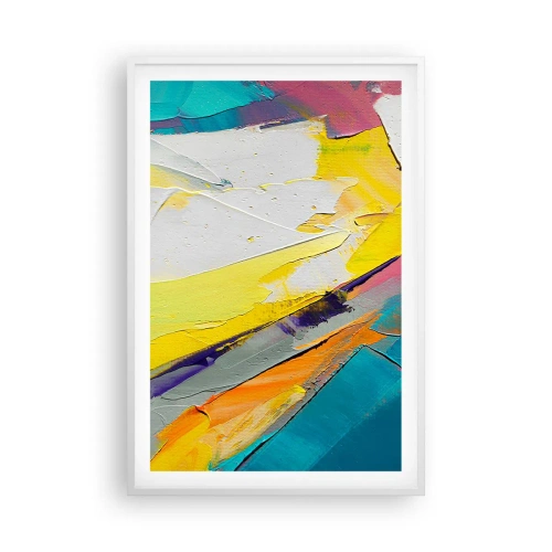 Affisch i vit ram - Världens anatomi - 61x91 cm