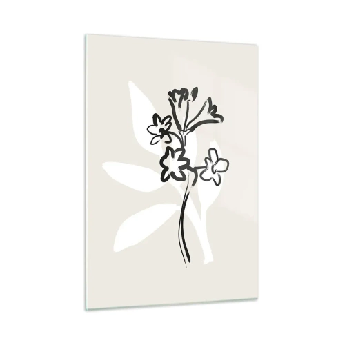 Glastavla - Bild på glas - Skiss till ett herbarium - 50x70 cm