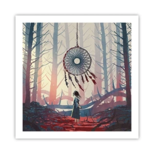 Affisch - Hemlighetsfull ritual av lyckan - 60x60 cm