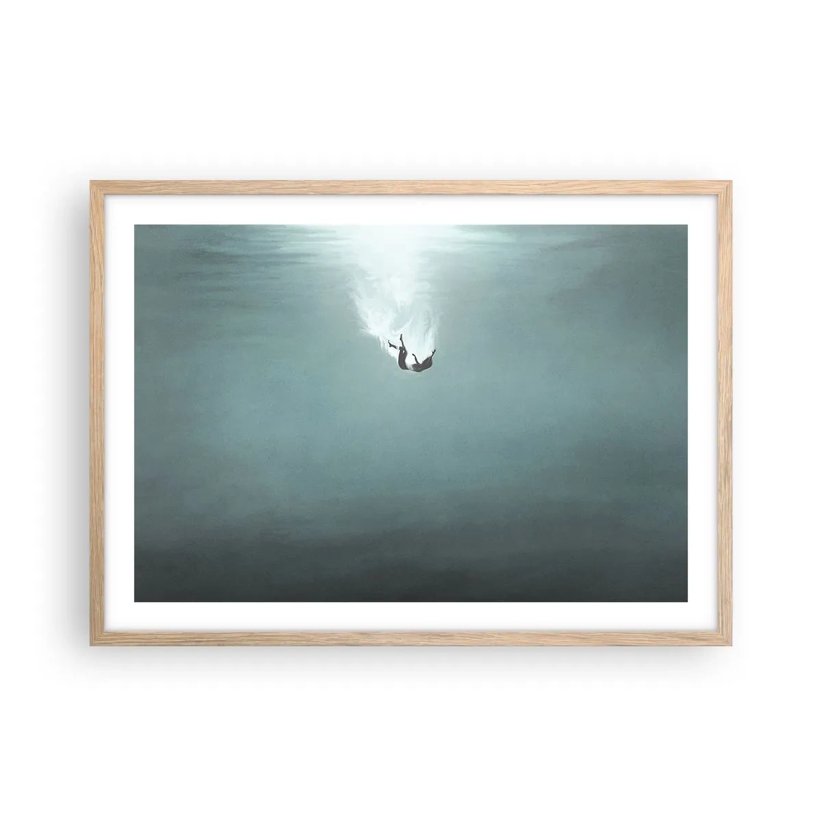 Affisch i ram av ljusek - I havets famn - 70x50 cm