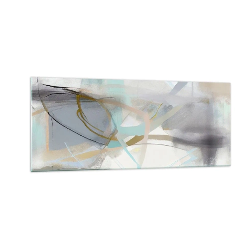 Glastavla - Bild på glas - Dimmig abstraktion - 100x40 cm