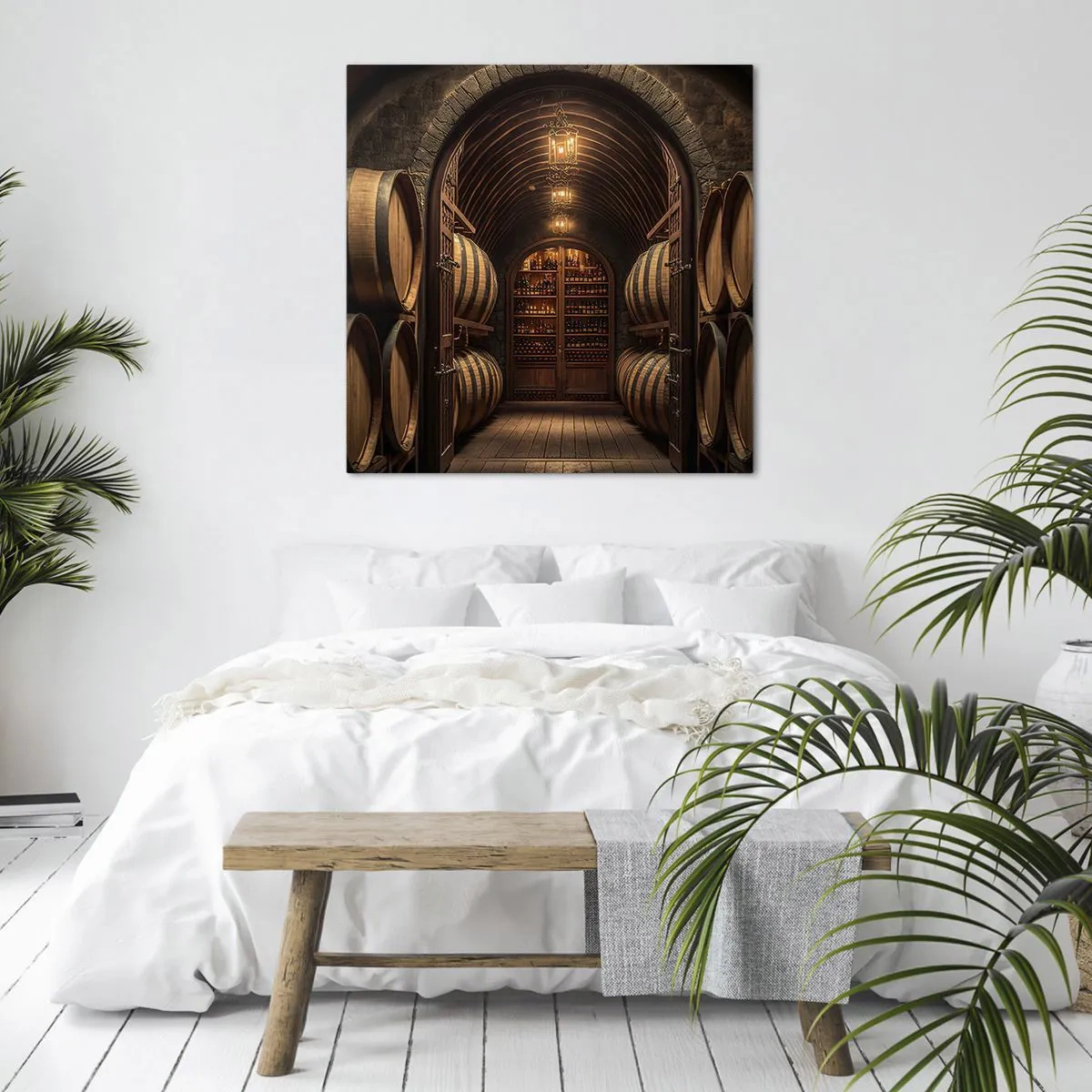 Canvastavla - Bild på duk - Stämningsfull källare - 40x40 cm