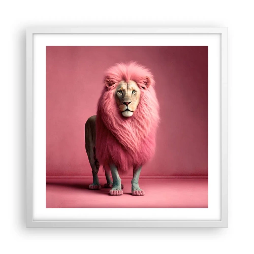 Affisch i vit ram - Och du är inte längre rädd - 50x50 cm