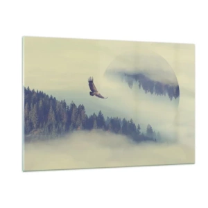 Glastavla - Bild på glas - Örnens skugga - 120x80 cm