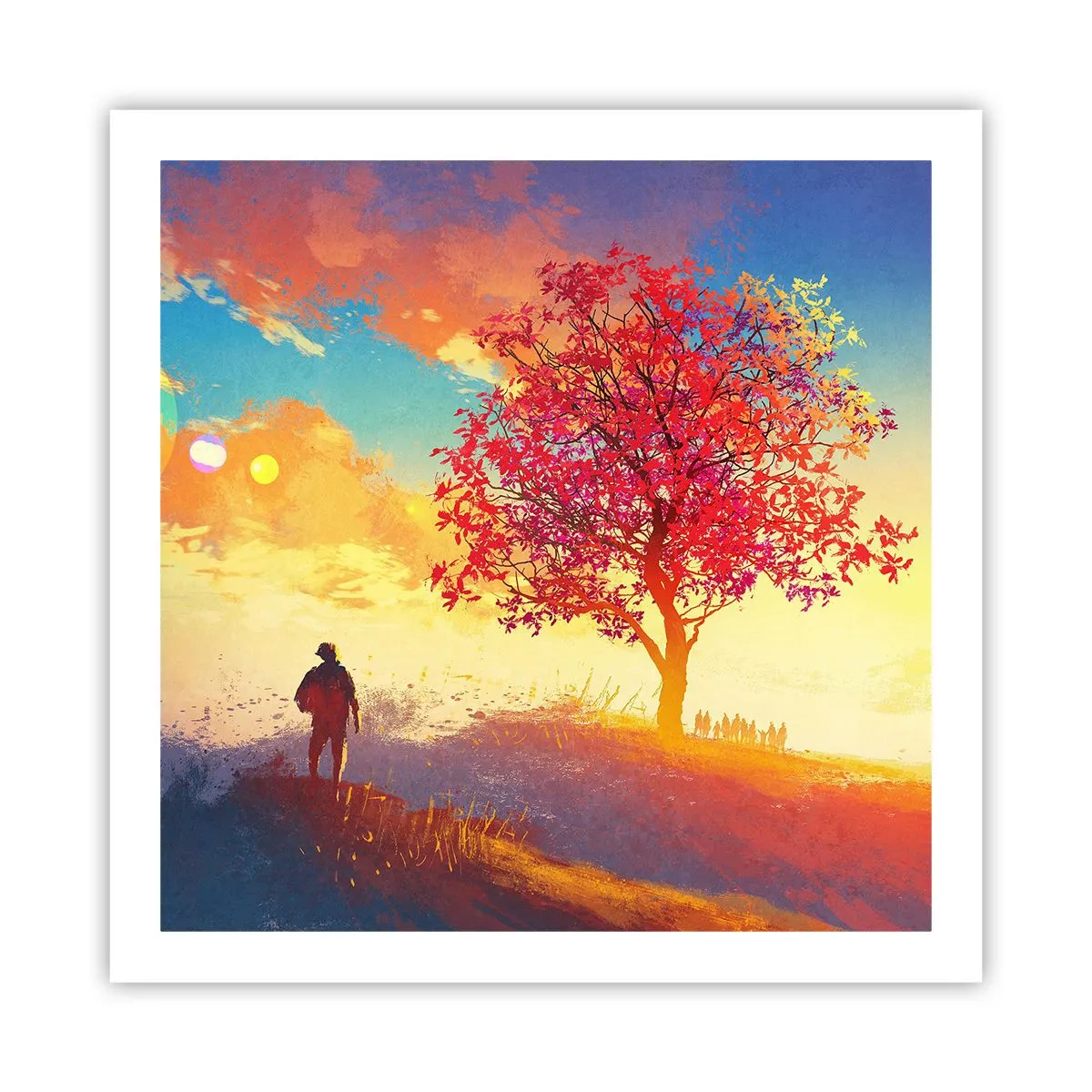 Affisch - Pilgrim i målet - 60x60 cm