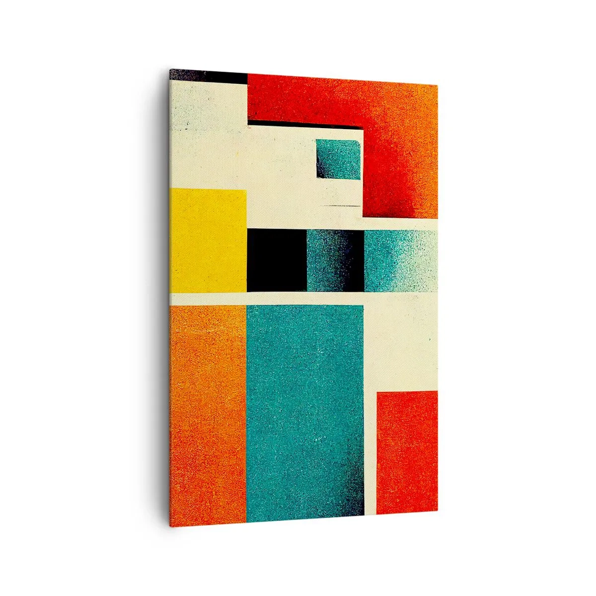 Canvastavla - Bild på duk - Geometrisk abstraktion - bra energi - 80x120 cm