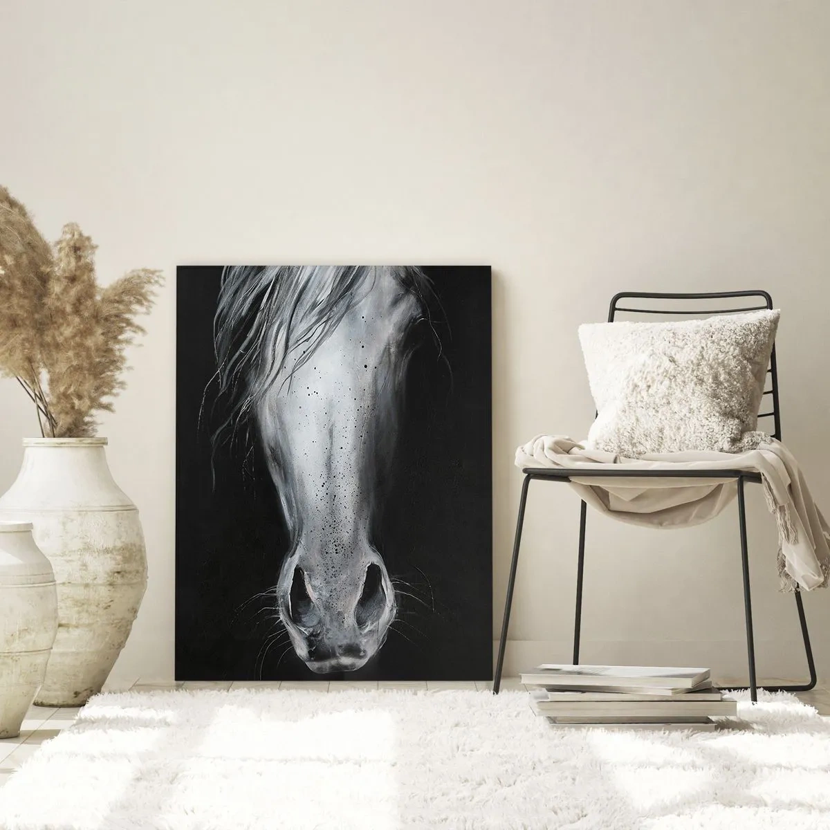 Glastavla - Bild på glas - Förförisk blick - 70x100 cm