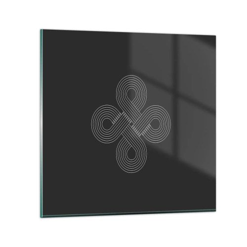 Glastavla - Bild på glas - I keltisk anda - 50x50 cm