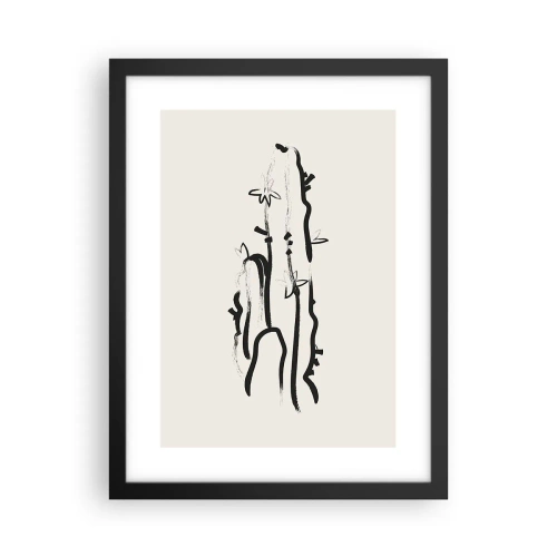 Affisch i svart ram - Blommande ört - 30x40 cm