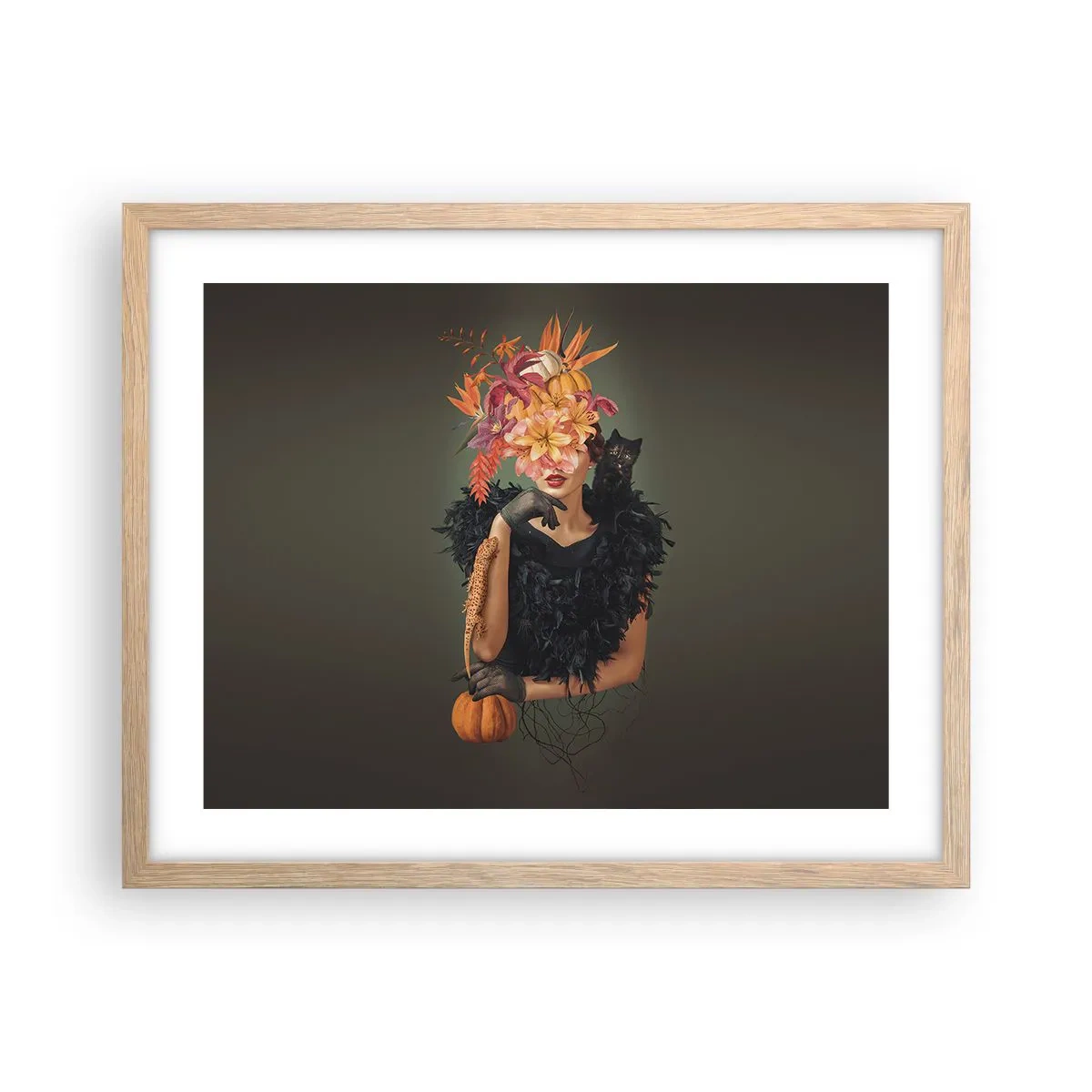 Affisch i ram av ljusek - Häxans troll - 50x40 cm