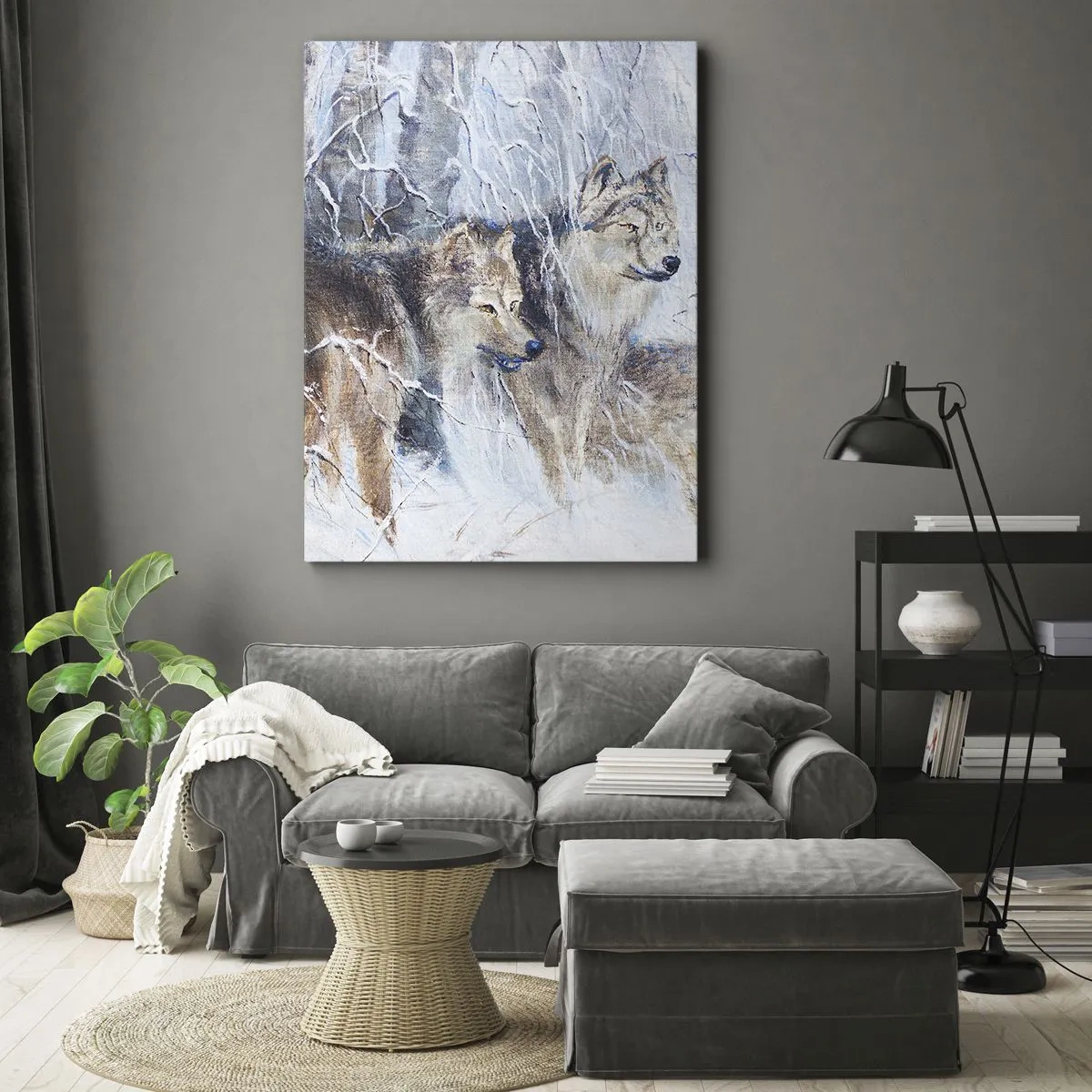 Canvastavla - Bild på duk - Akta! Någon kommer - 45x80 cm