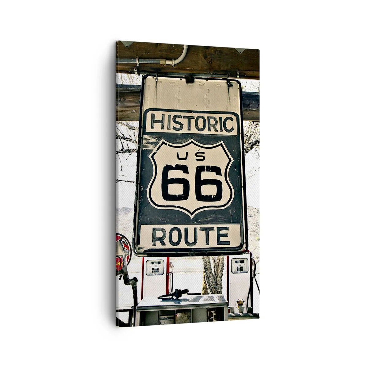 Canvastavla - Bild på duk - Amerikansk retroresa - 45x80 cm