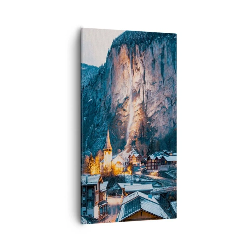 Canvastavla - Bild på duk - Vinterns ljusa ande - 55x100 cm