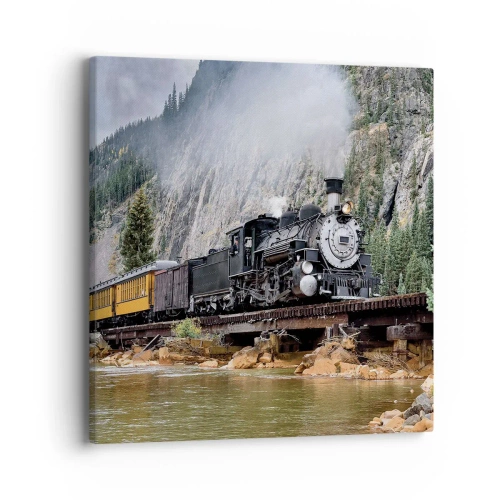 Canvastavla - Bild på duk - Vart ska du? Vart? - 40x40 cm