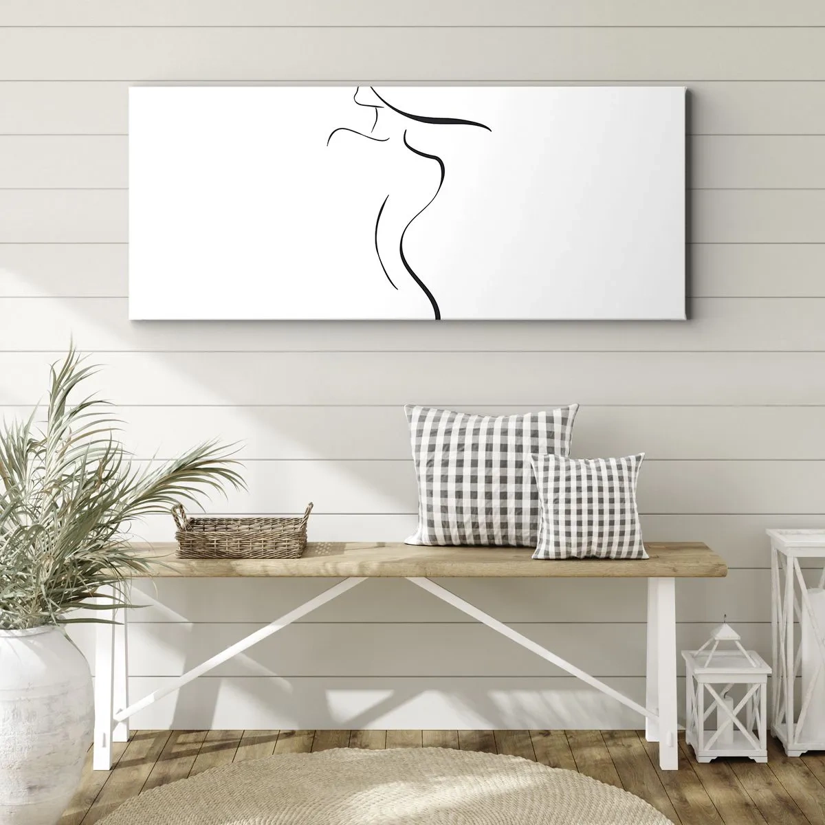 Canvastavla - Bild på duk - Svårfångad som en våg - 100x40 cm