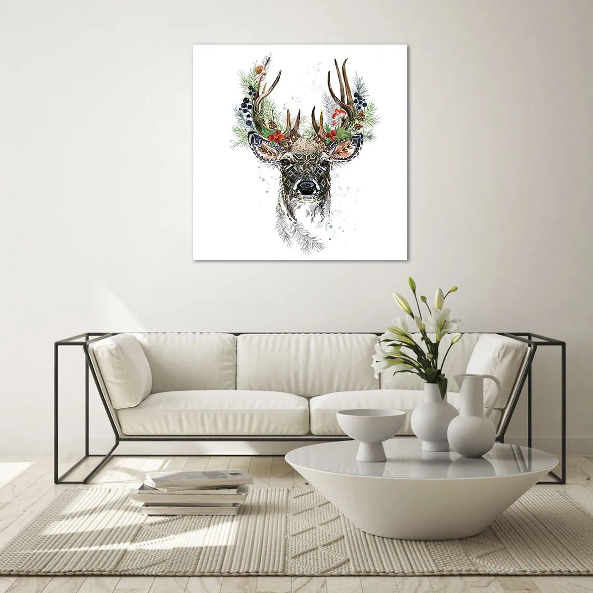 Glastavla - Bild på glas - I högtidskläder - 60x60 cm