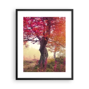 Affisch i svart ram - Våldsam blommande - 40x50 cm