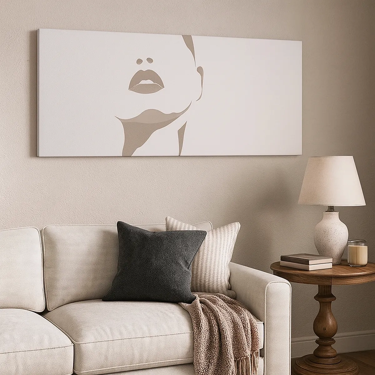 Canvastavla - Bild på duk - Skapad av ljus och skugga - 30x30 cm