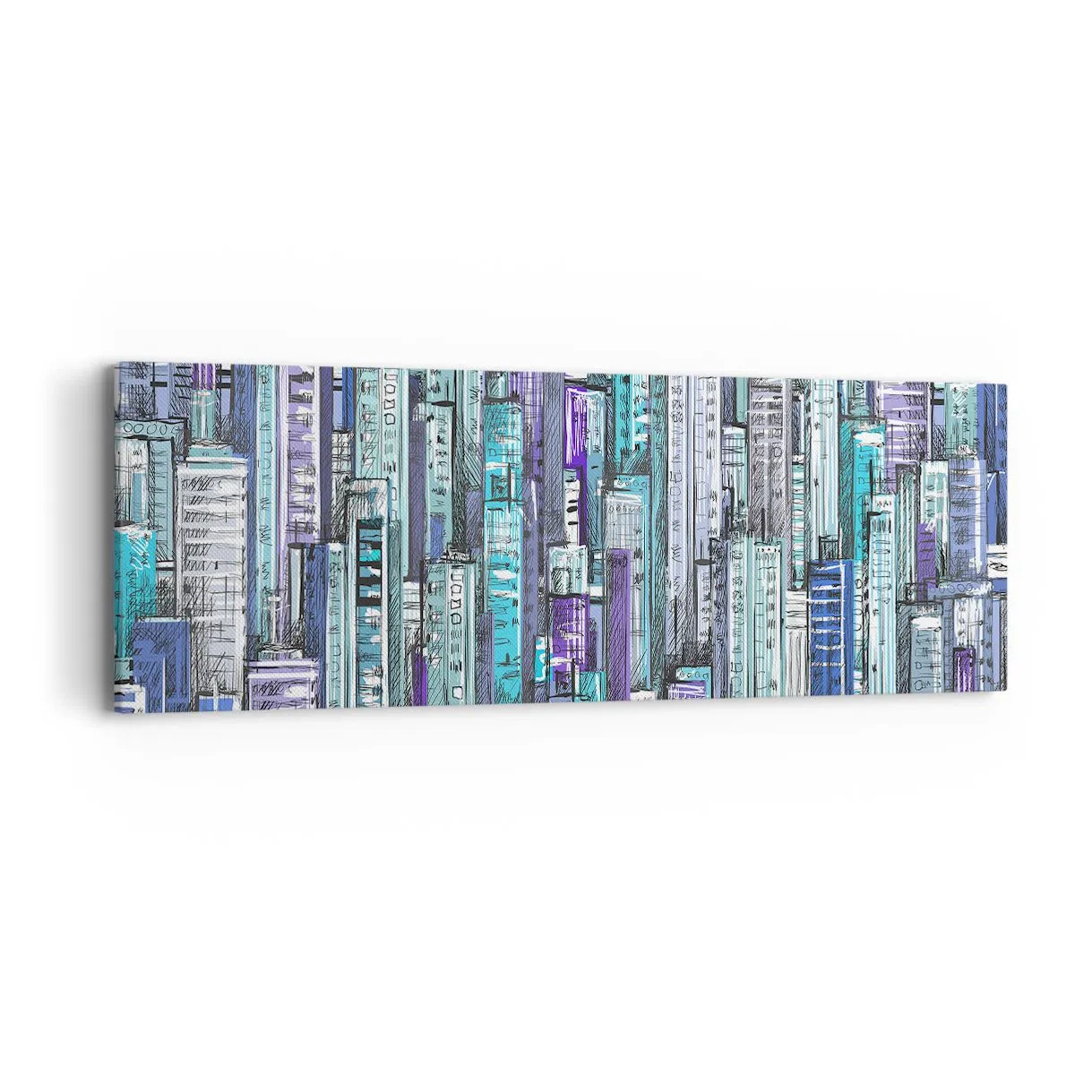 Canvastavla - Bild på duk - Blått från himlen - 90x30 cm