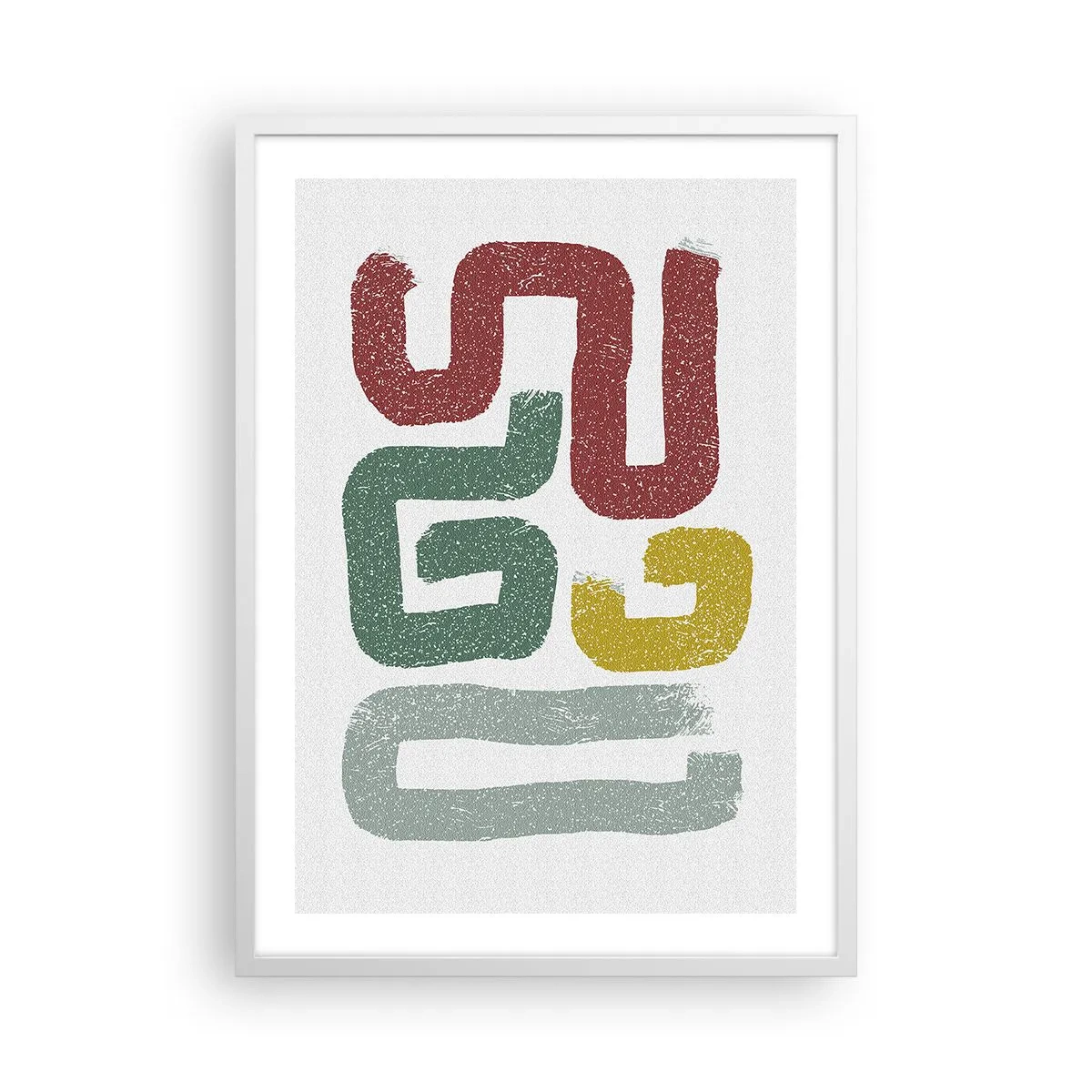 Affisch i vit ram - På ett okänt språk - 50x70 cm
