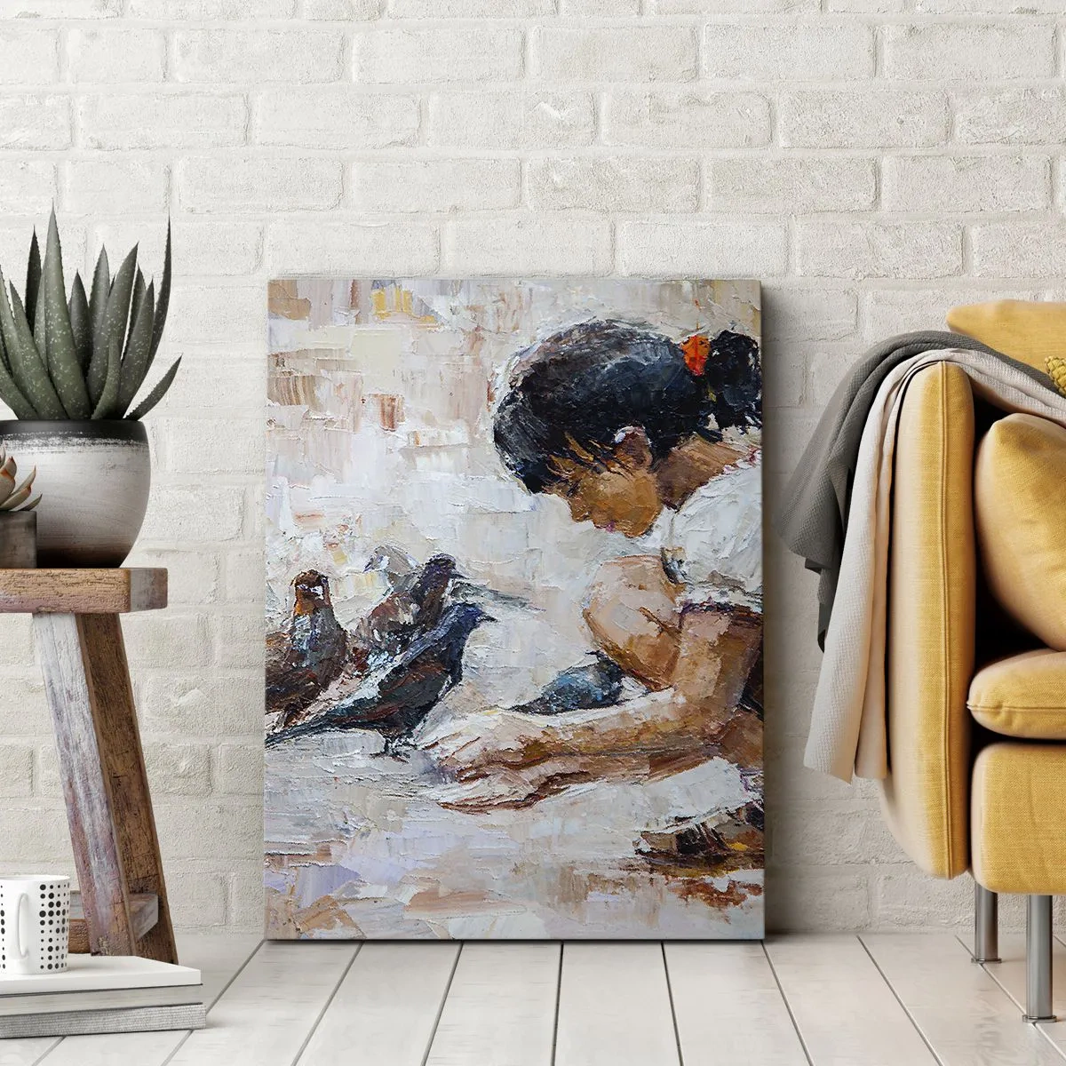 Canvastavla - Bild på duk - Minst och gulligast - 70x100 cm