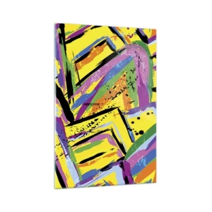 Glastavla - Bild på glas - Skriker av glädje - 70x100 cm