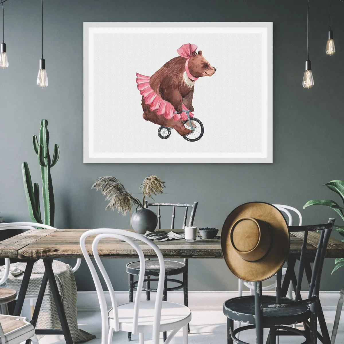 Affisch i vit ram - Vilken cirkus! - 100x70 cm