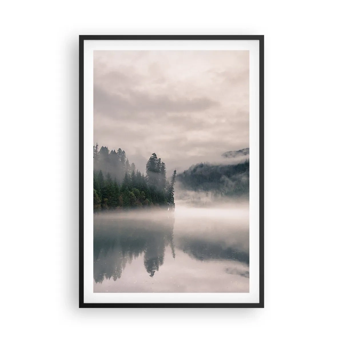 Affisch i svart ram - I förundran, i dimman - 61x91 cm