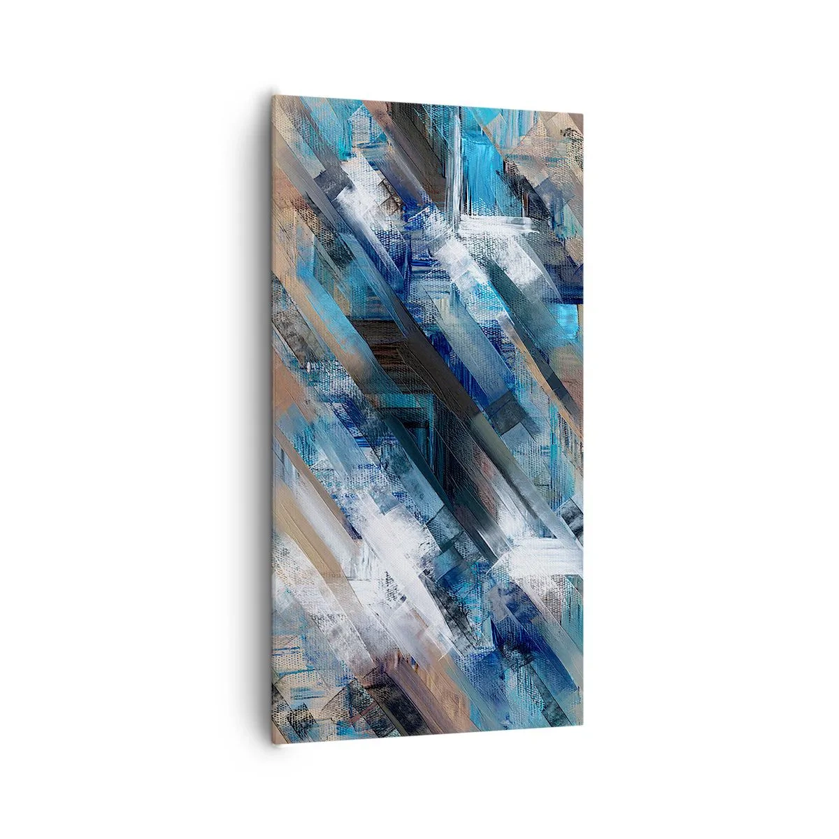Canvastavla - Bild på duk - På en blå sluttning - 65x120 cm